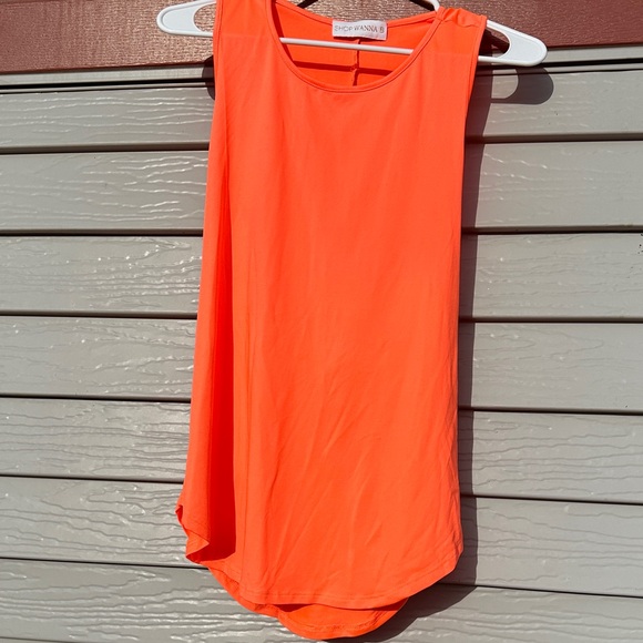 Shop Wanna B Tops - Bright Orange Tank Top